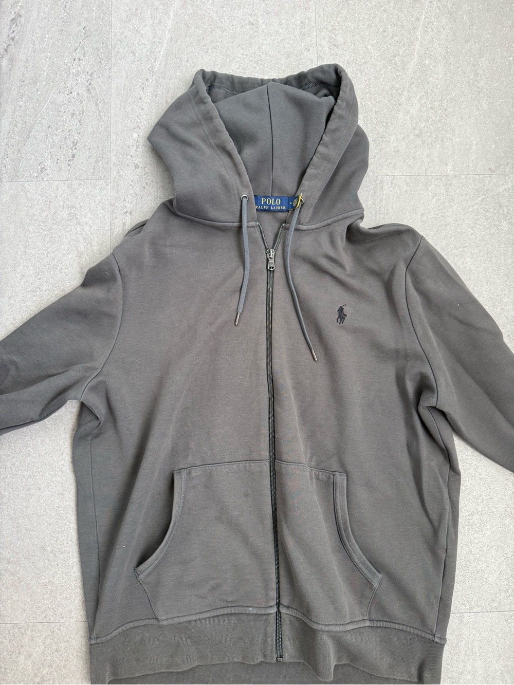 Ralph Lauren Men's Charcoal Gray Full-Zip Hoodie